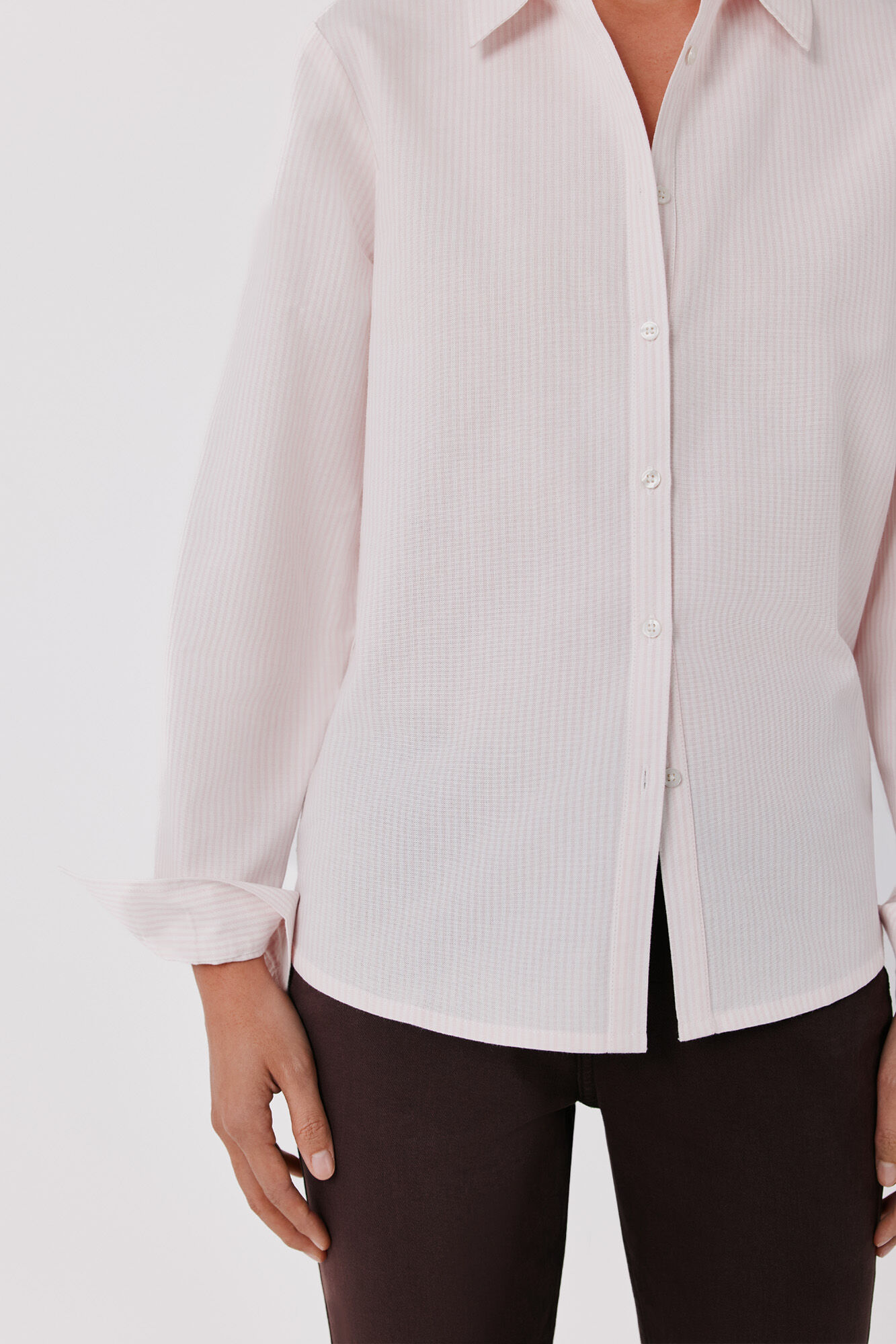 Cortefiel Camisa b&aacute;sica Oxford Rosa