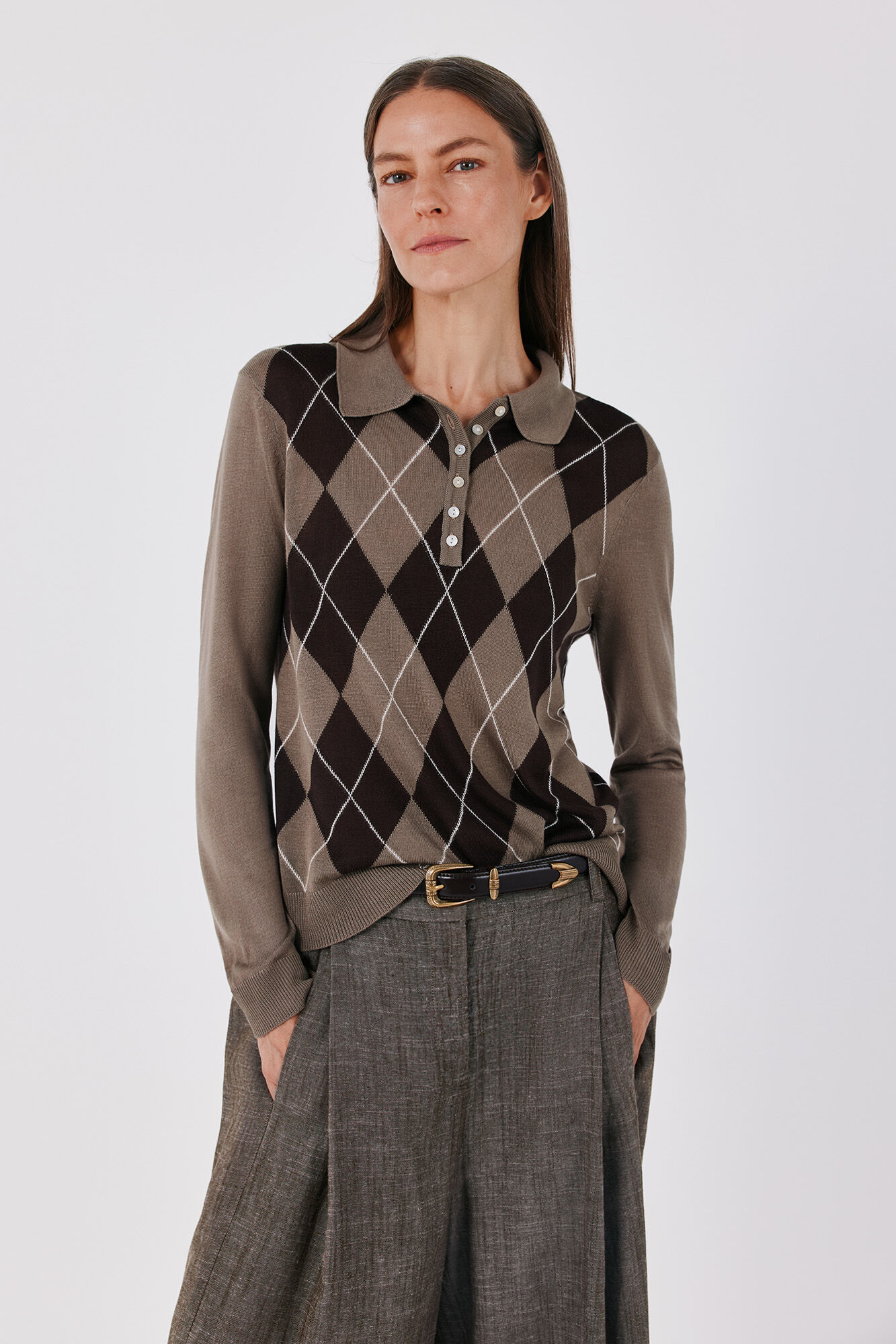Cortefiel Fine knit polo shirt