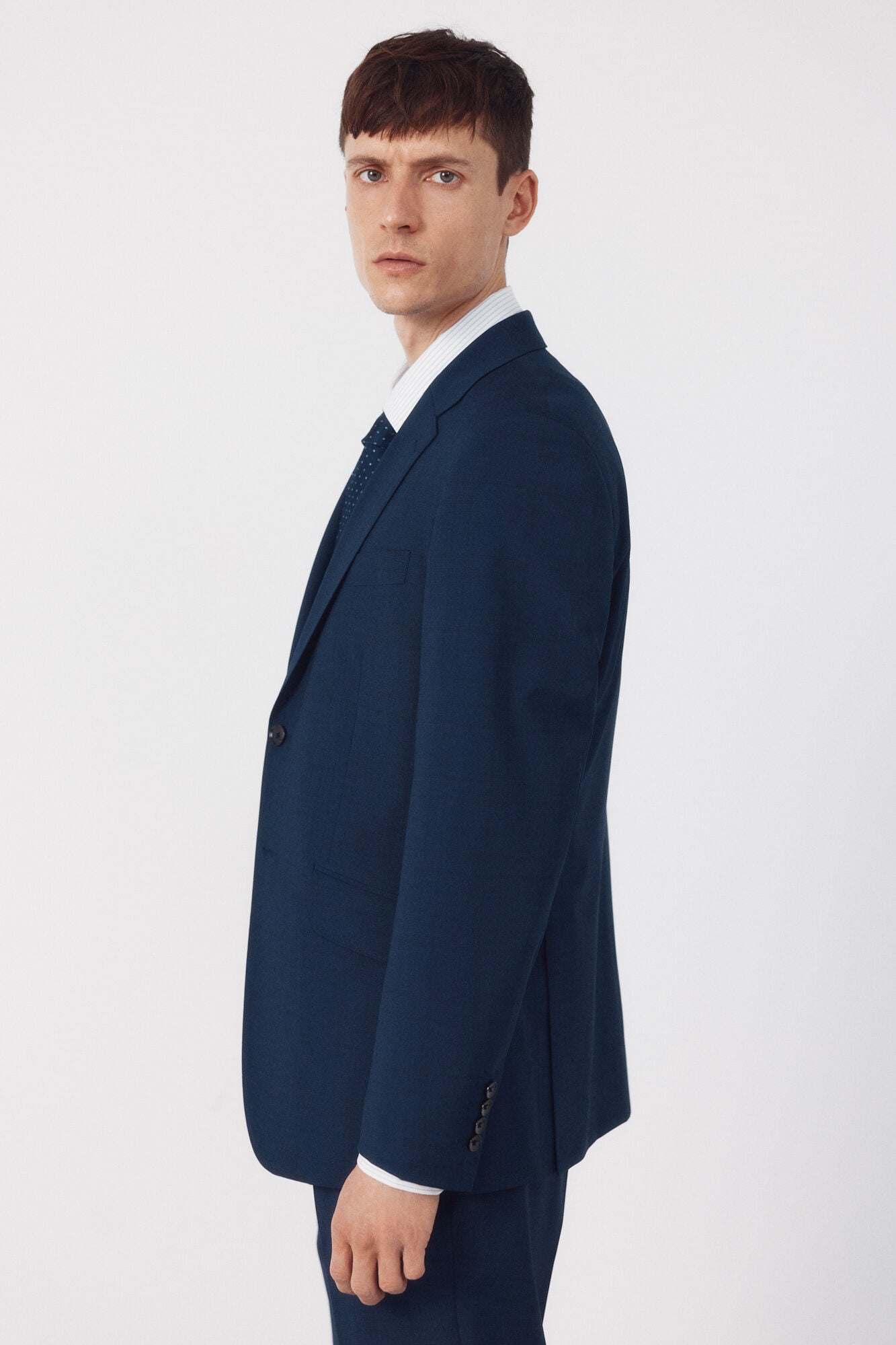 Cortefiel Blue checked dynamic blazer Blue