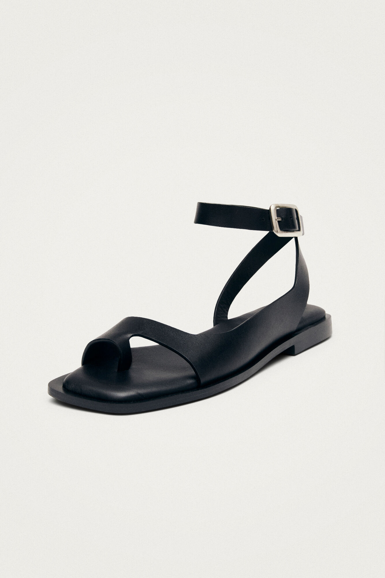 Alohas Leather sandals Tebas Black