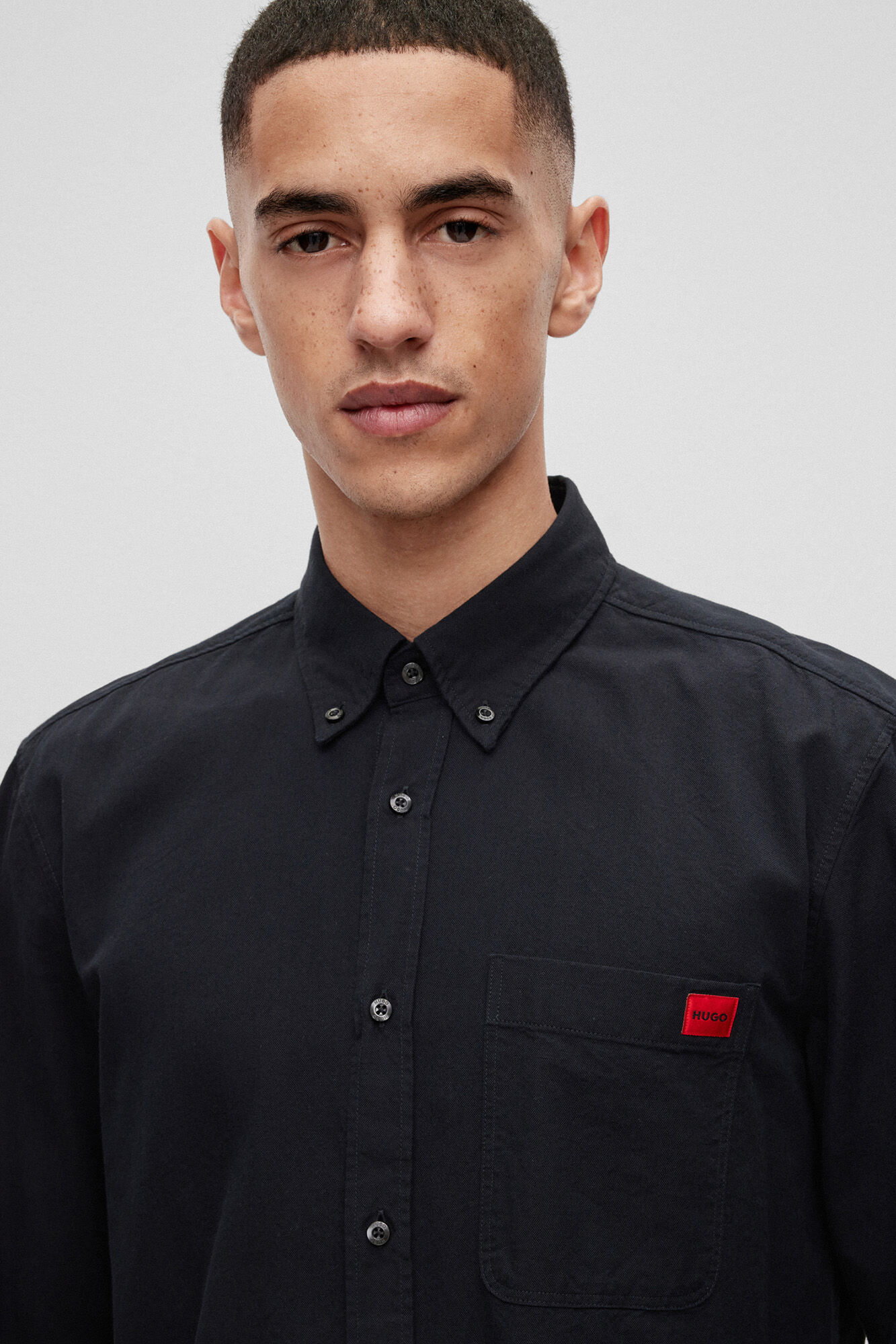HUGO Long sleeve shirt Black
