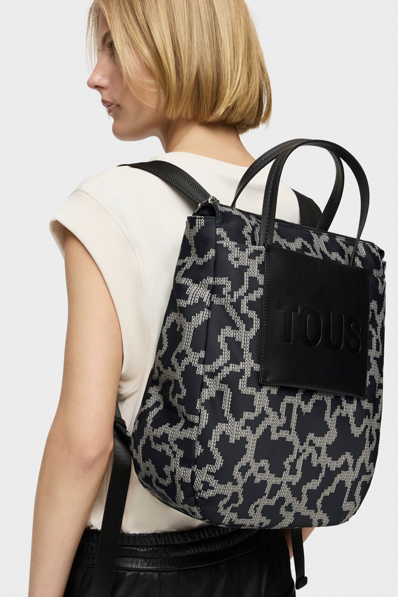 Tous Mochila negra Kaos Pix Soft Negro