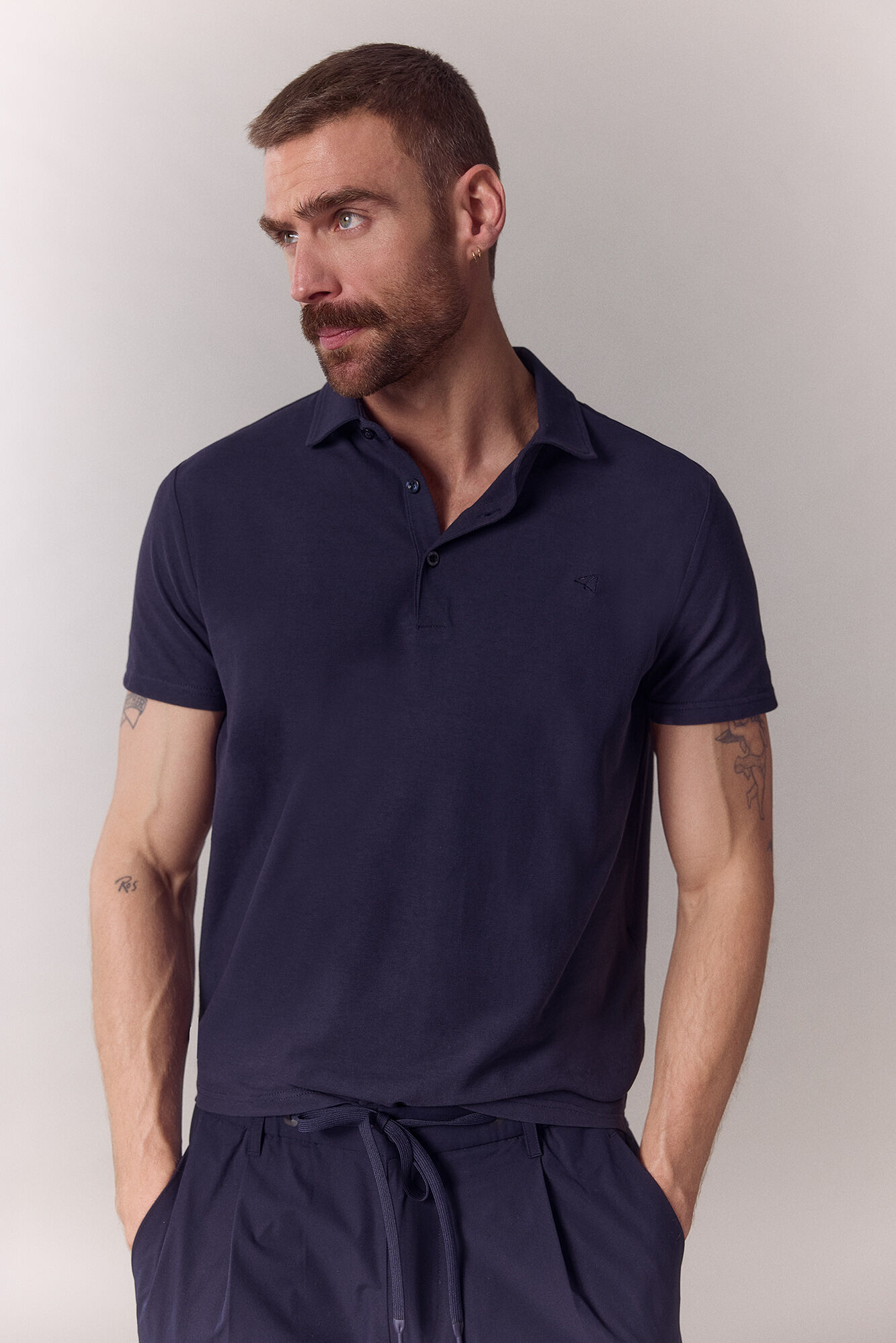 OOTO Refined polo shirt Navy