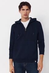 Cortefiel Sweatshirt com capuz Azul