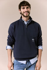 OOTO Sweatshirt com gola vespa Azul