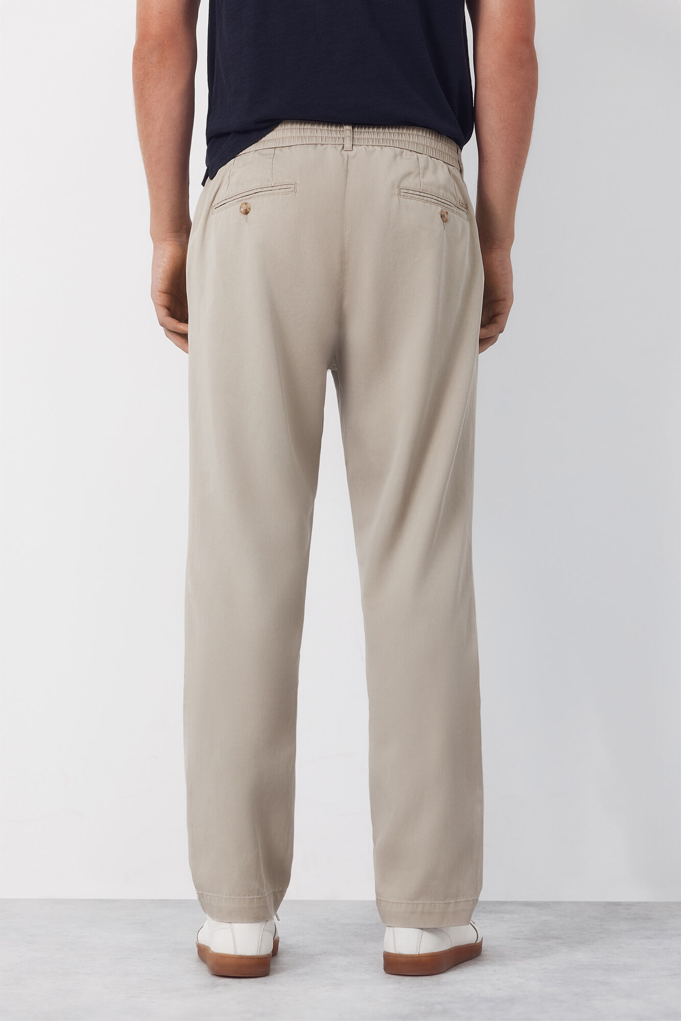 Cortefiel Lightweight tapered chinos Beige