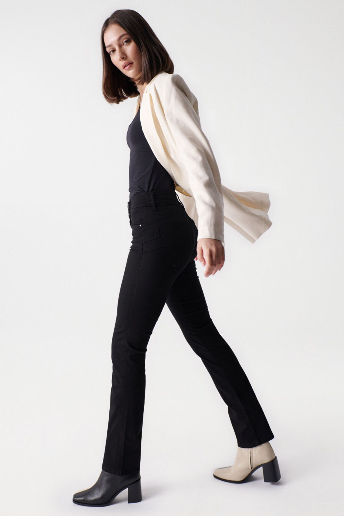 Salsa Jeans Cal&ccedil;a jeans skinny com push-in secreto Preto
