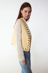 Slowlove Colete com tachas Amarelo