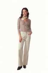 Slowlove Jeans com tachas Ecru