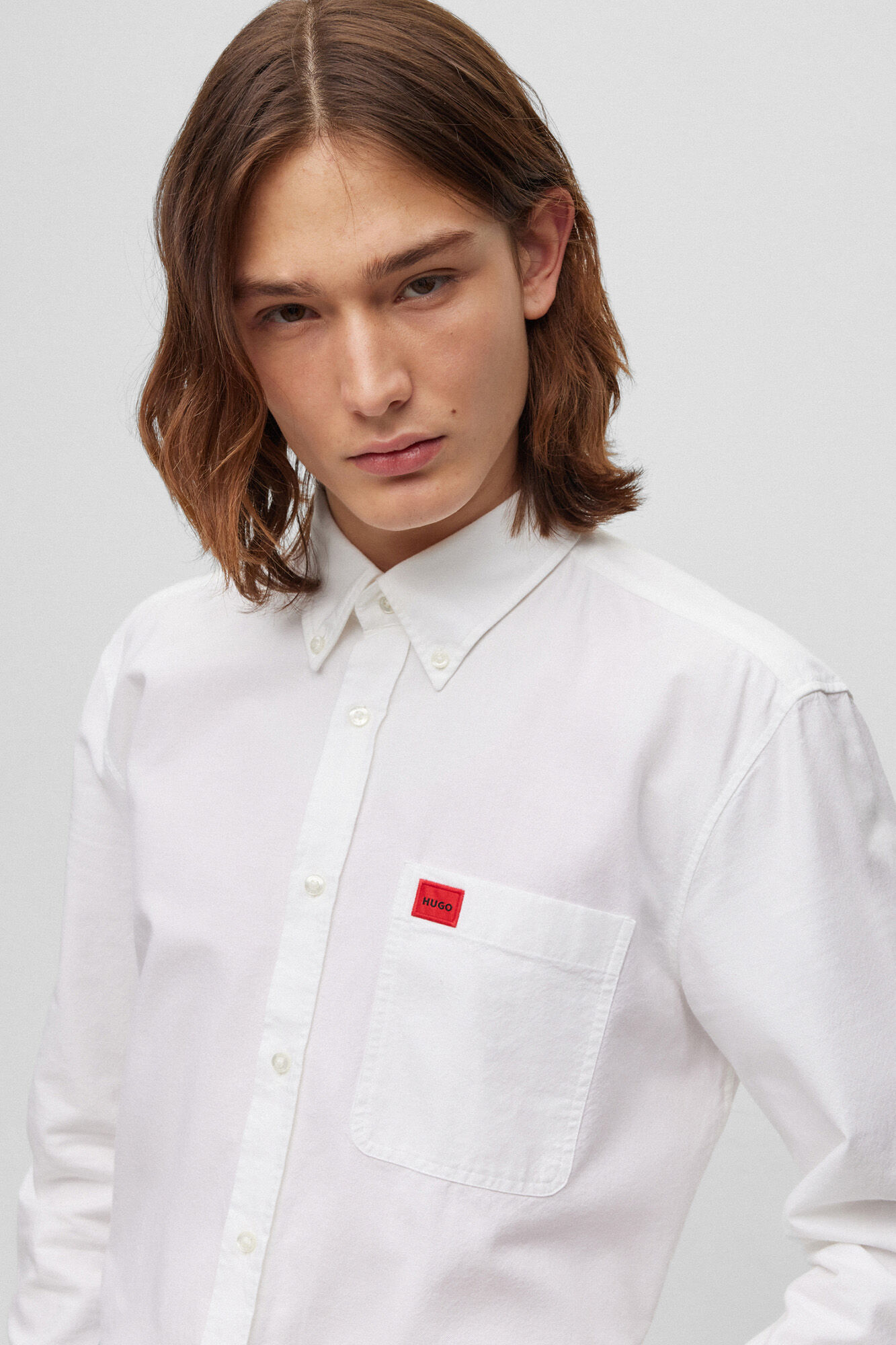 HUGO Camisa de manga comprida Branco
