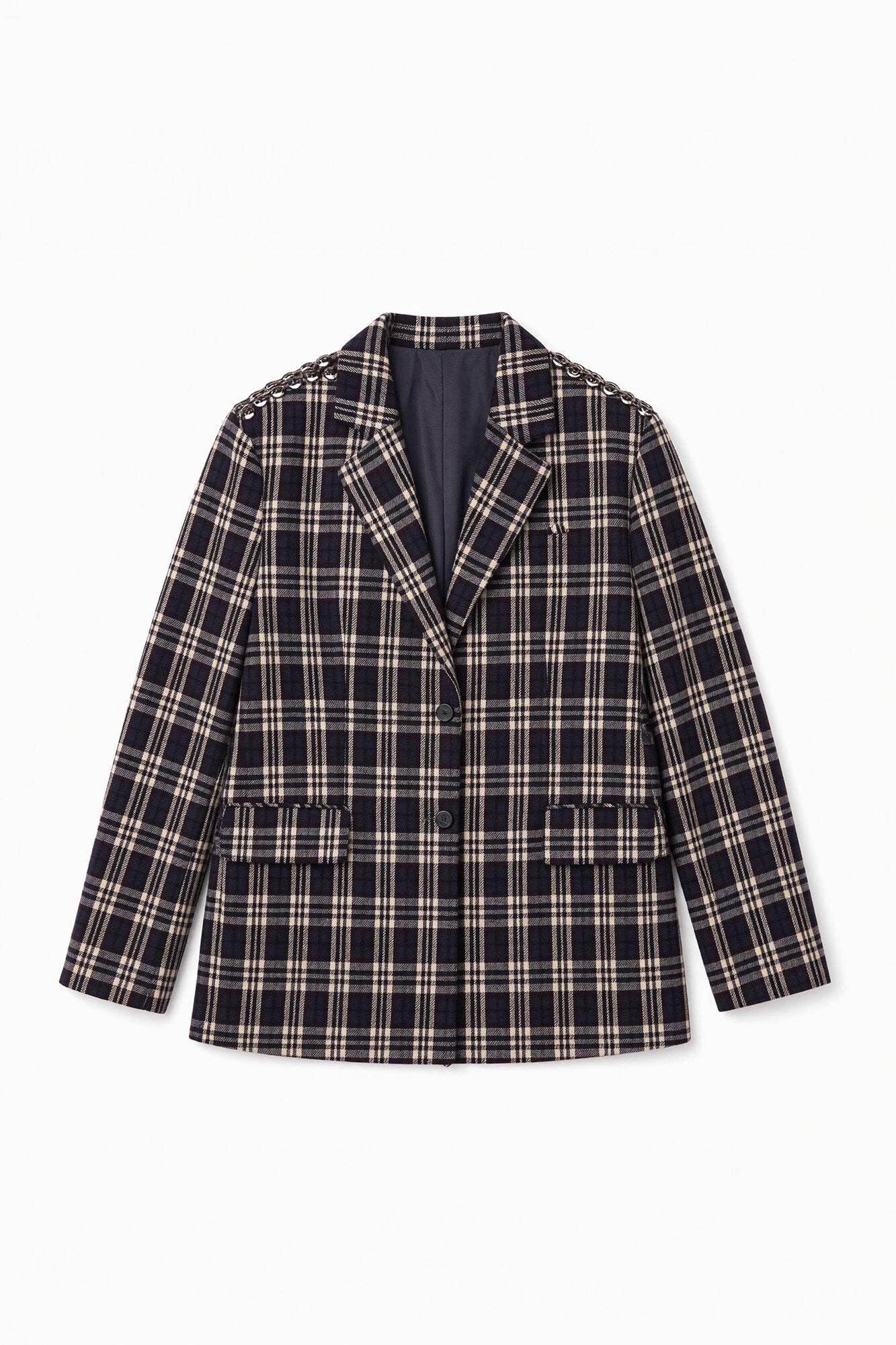 Slowlove Blazer com tachas Castanho