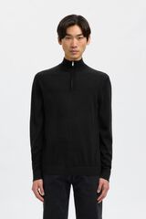 Selected Camisola gola alta Preto