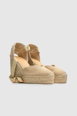 Casta&ntilde;er Chiara wedge espadrille made in canvas Nude