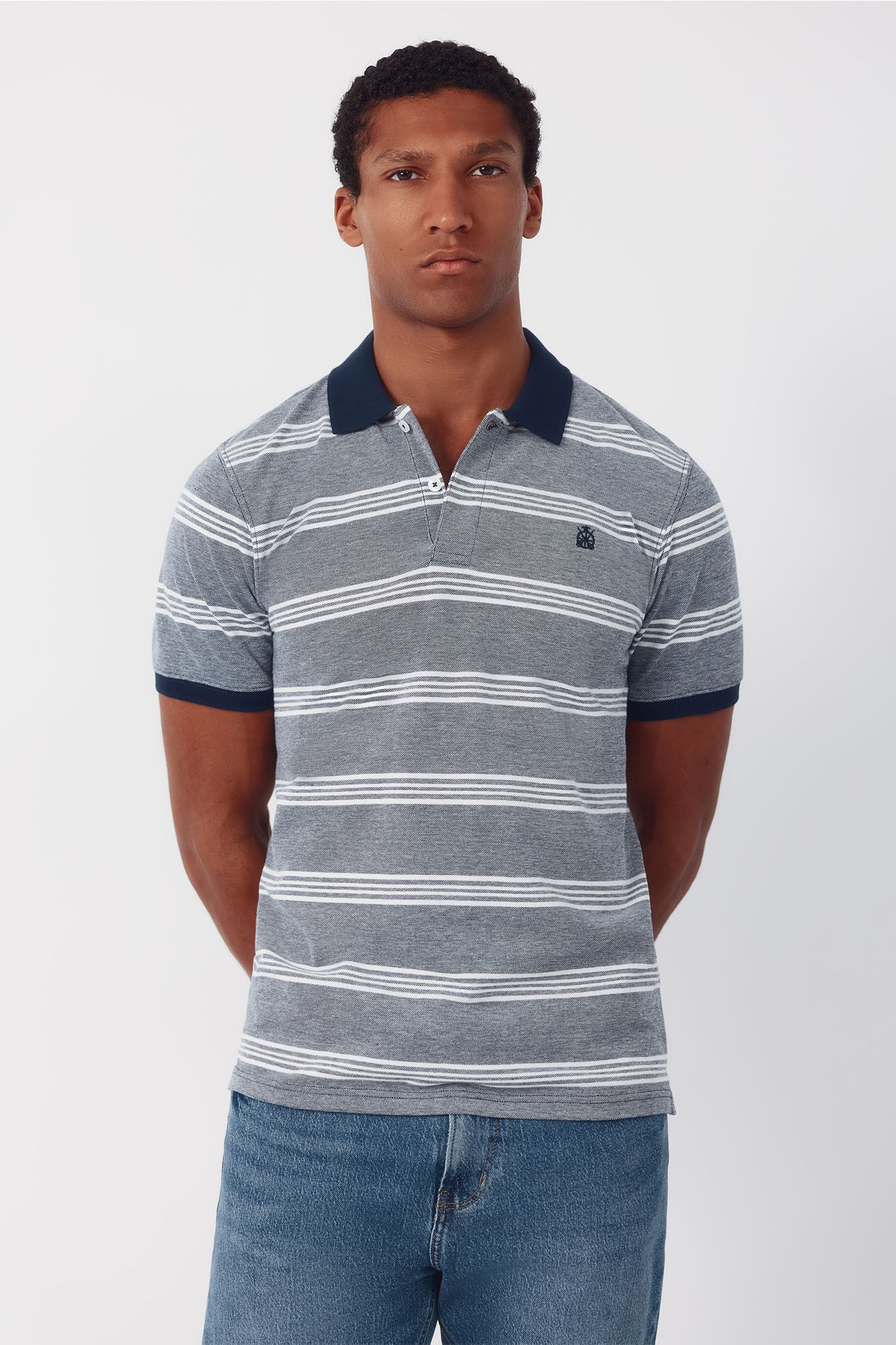Cortefiel Polo oxford de rayas