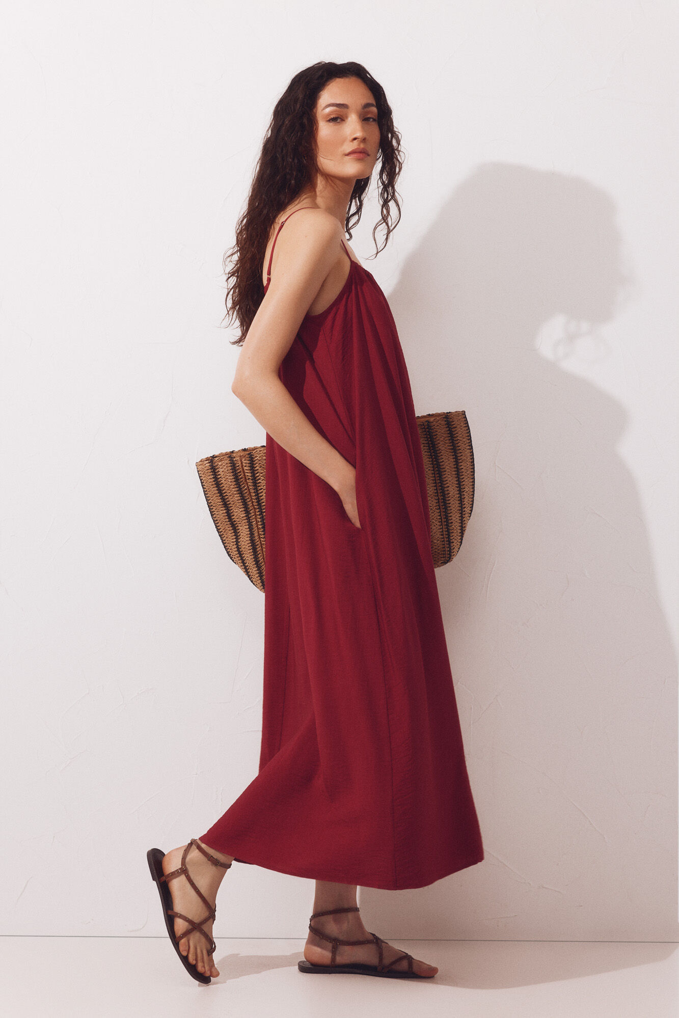 Cortefiel Fluid dress Red