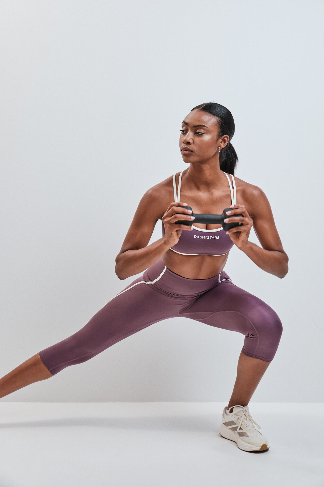 Dash and Stars Soutien desportivo 4D Stretch roxo rosa
