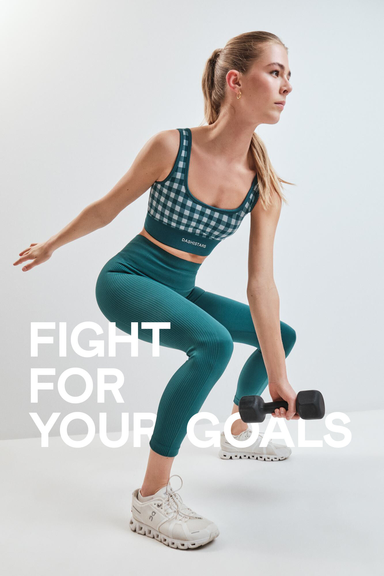 Dash and Stars Soutien desportivo SEAMLESS COMFORT estampado vichy azul