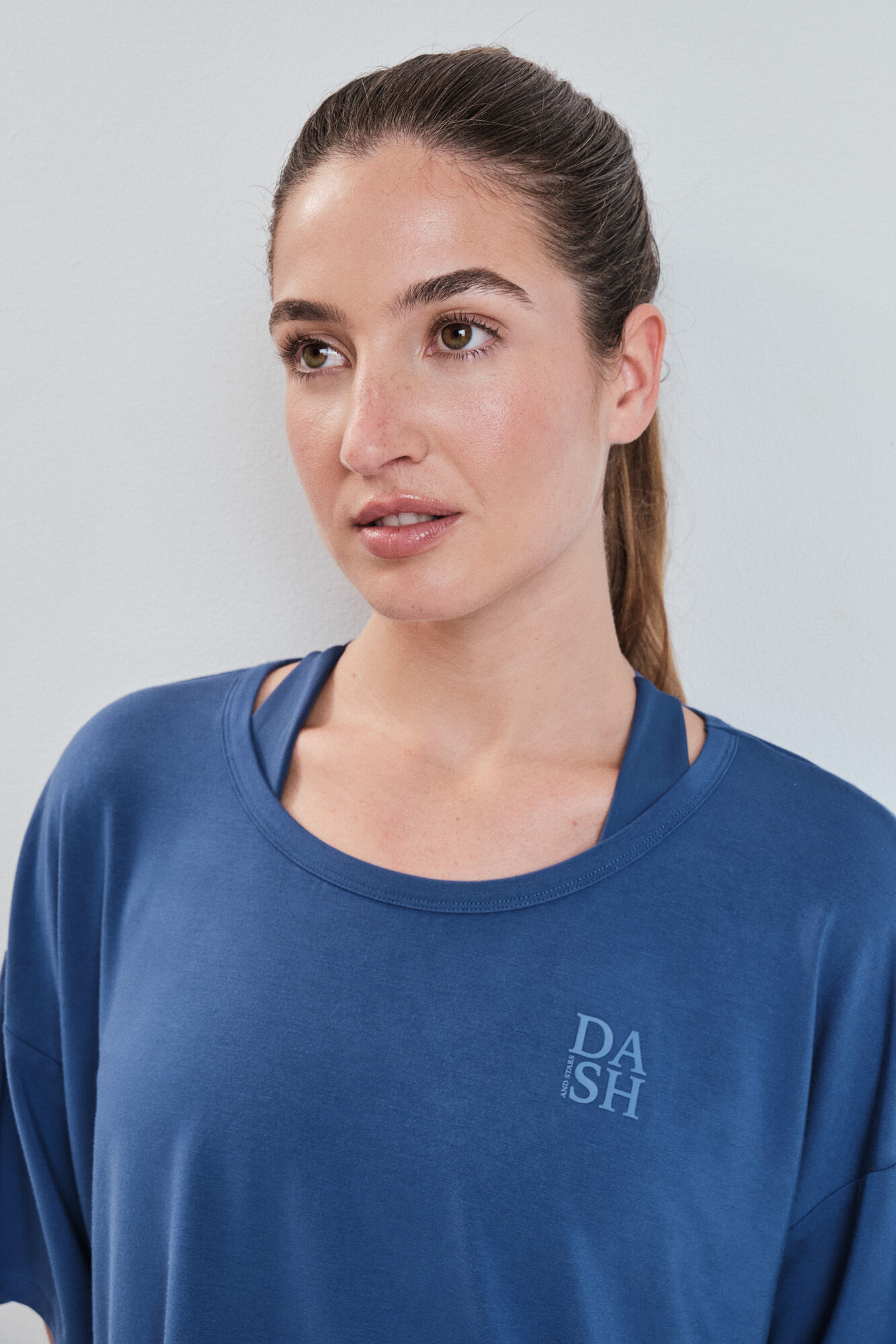 Dash and Stars Camiseta manga corta extra suave azul azul