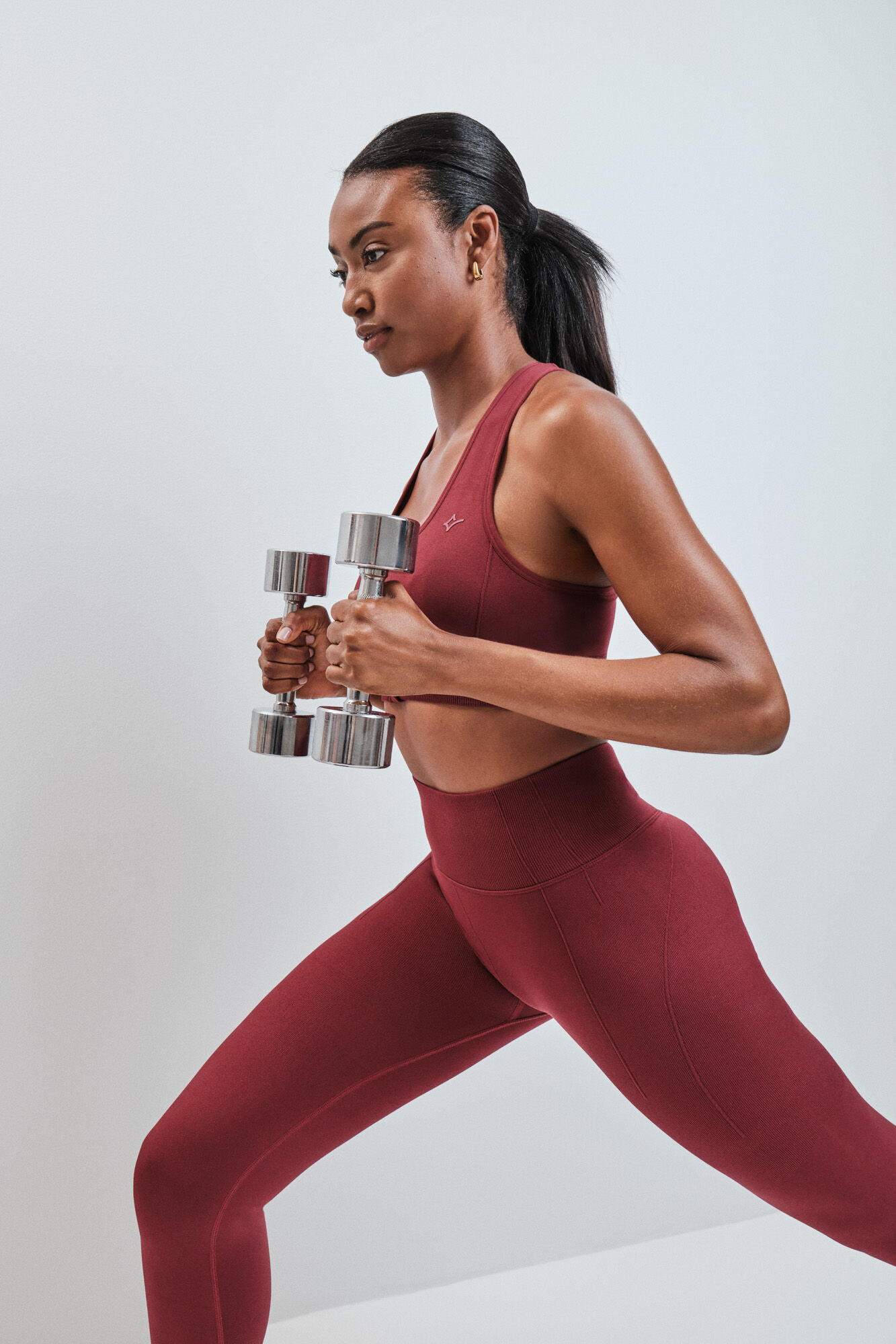 Dash and Stars Legging comprida vermelha SEAMLESS FIT