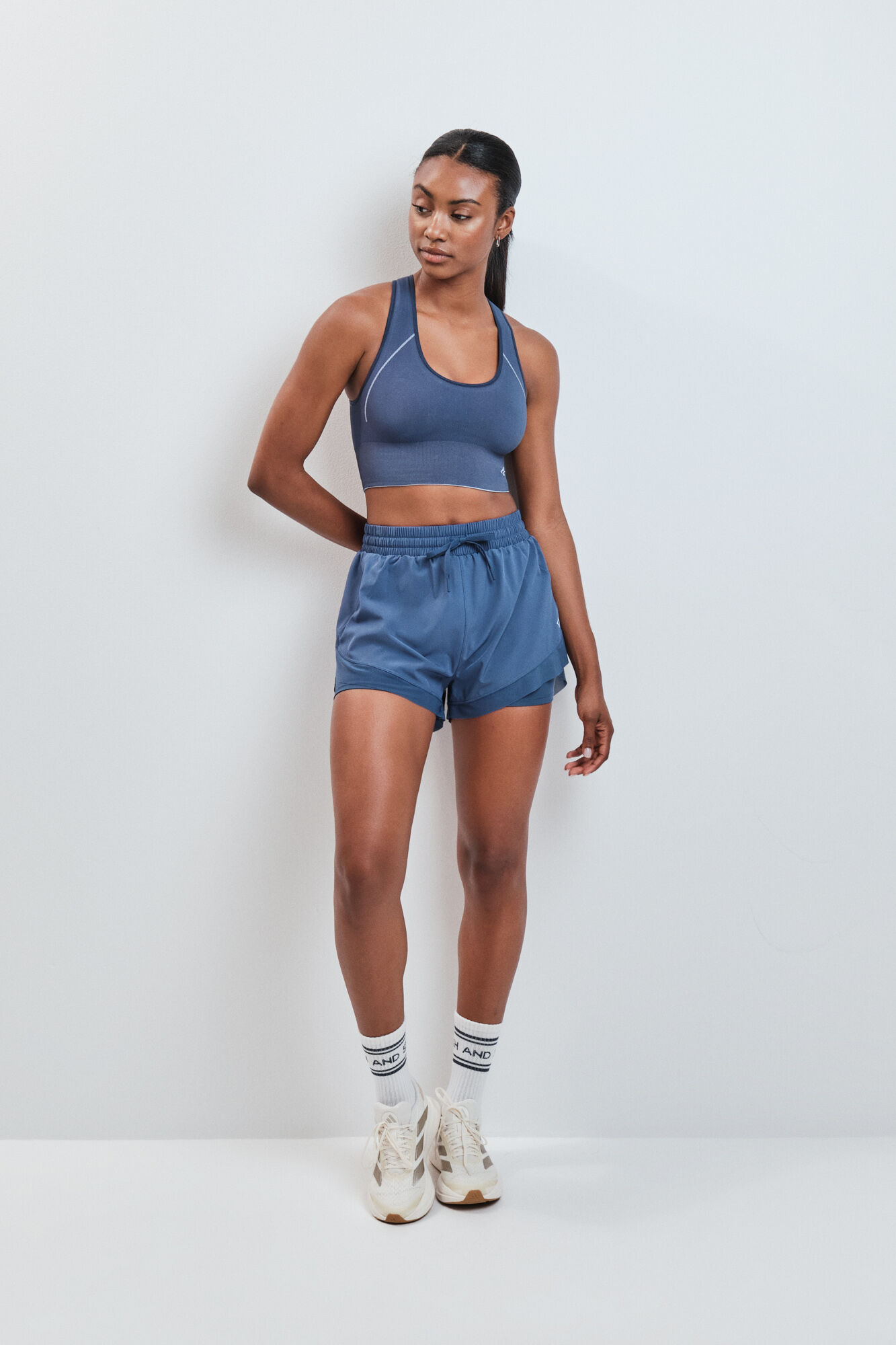 Dash and Stars Soutien desportivo 4D Stretch revers&iacute;vel azul