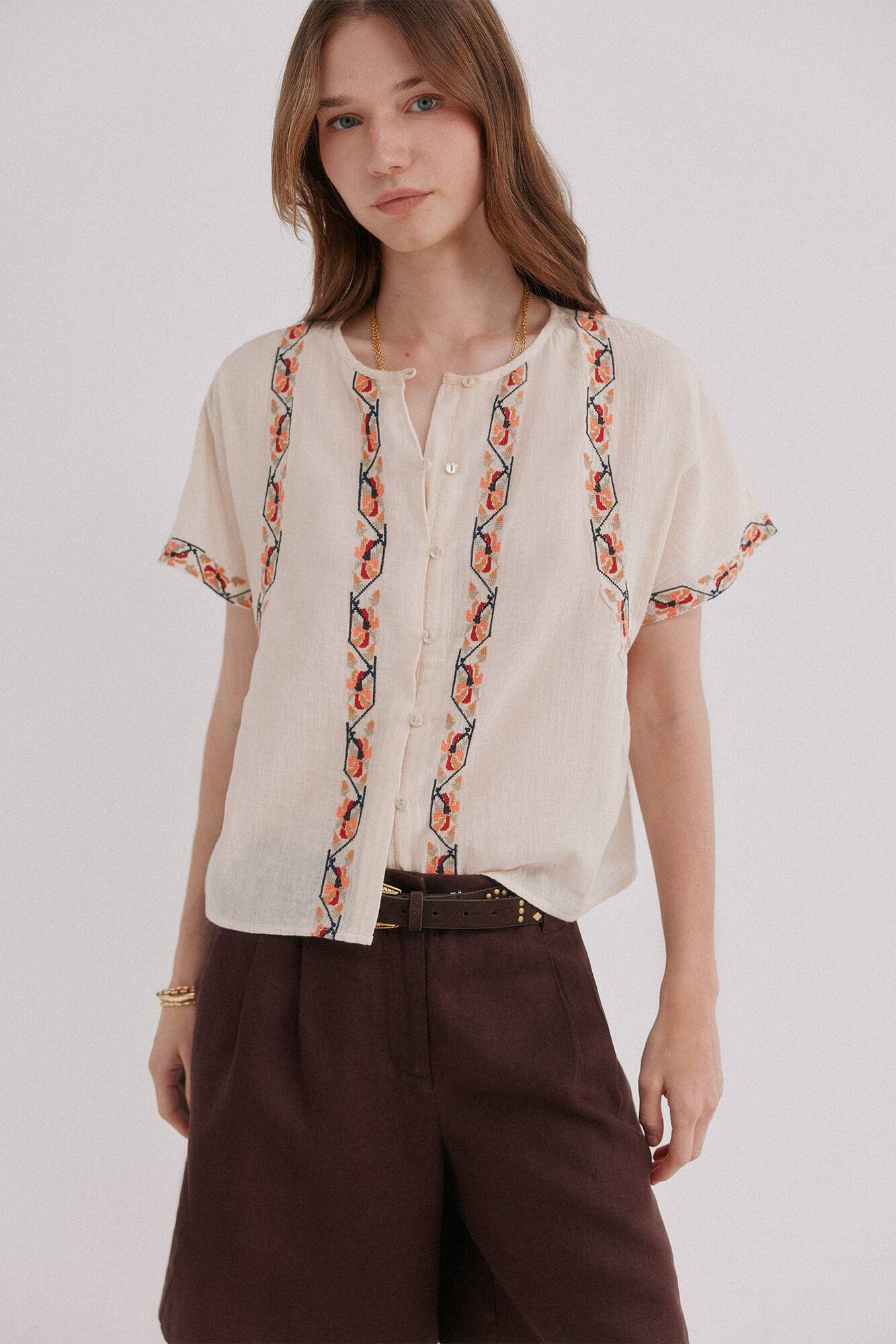 Hoss Intropia Cloe. Blusa fluida Ecru