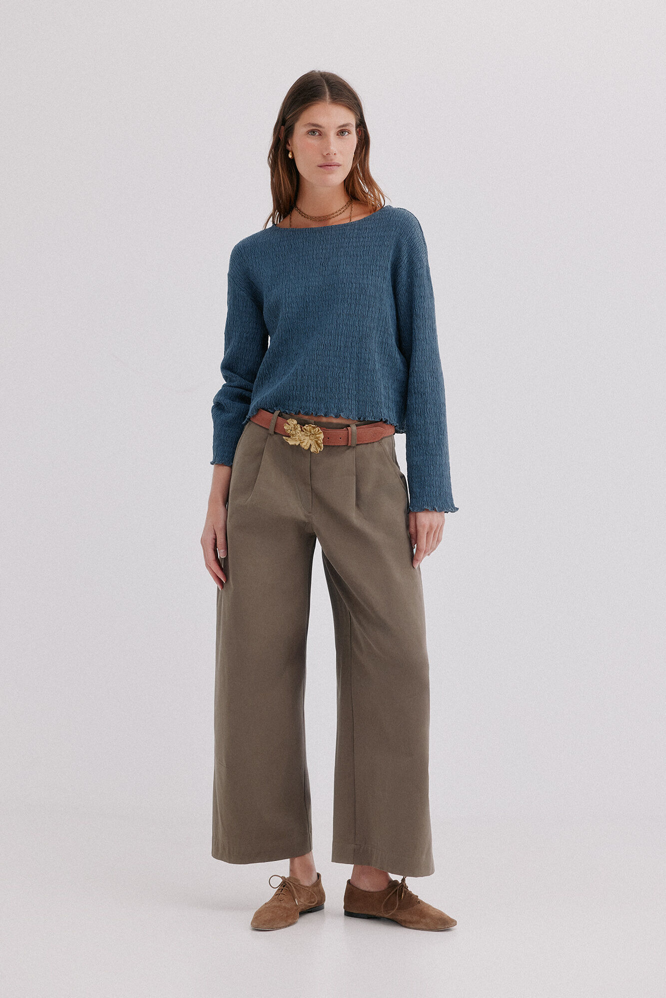Hoss Intropia Maggie. Camisola em malha ajurada