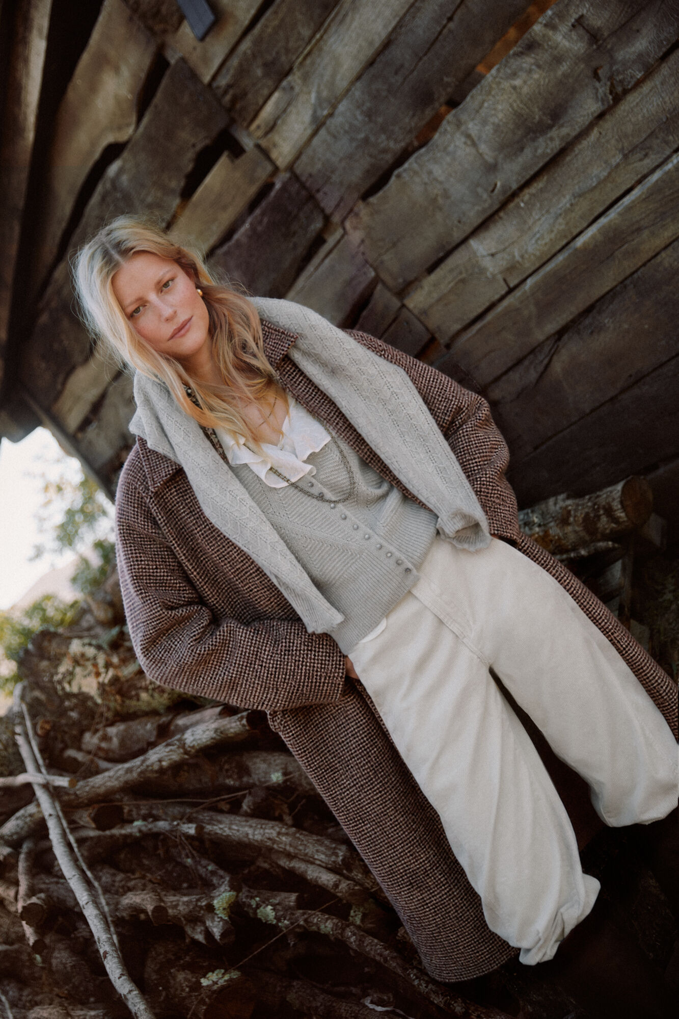 Hoss Intropia Izal.Knit gilet Khaki
