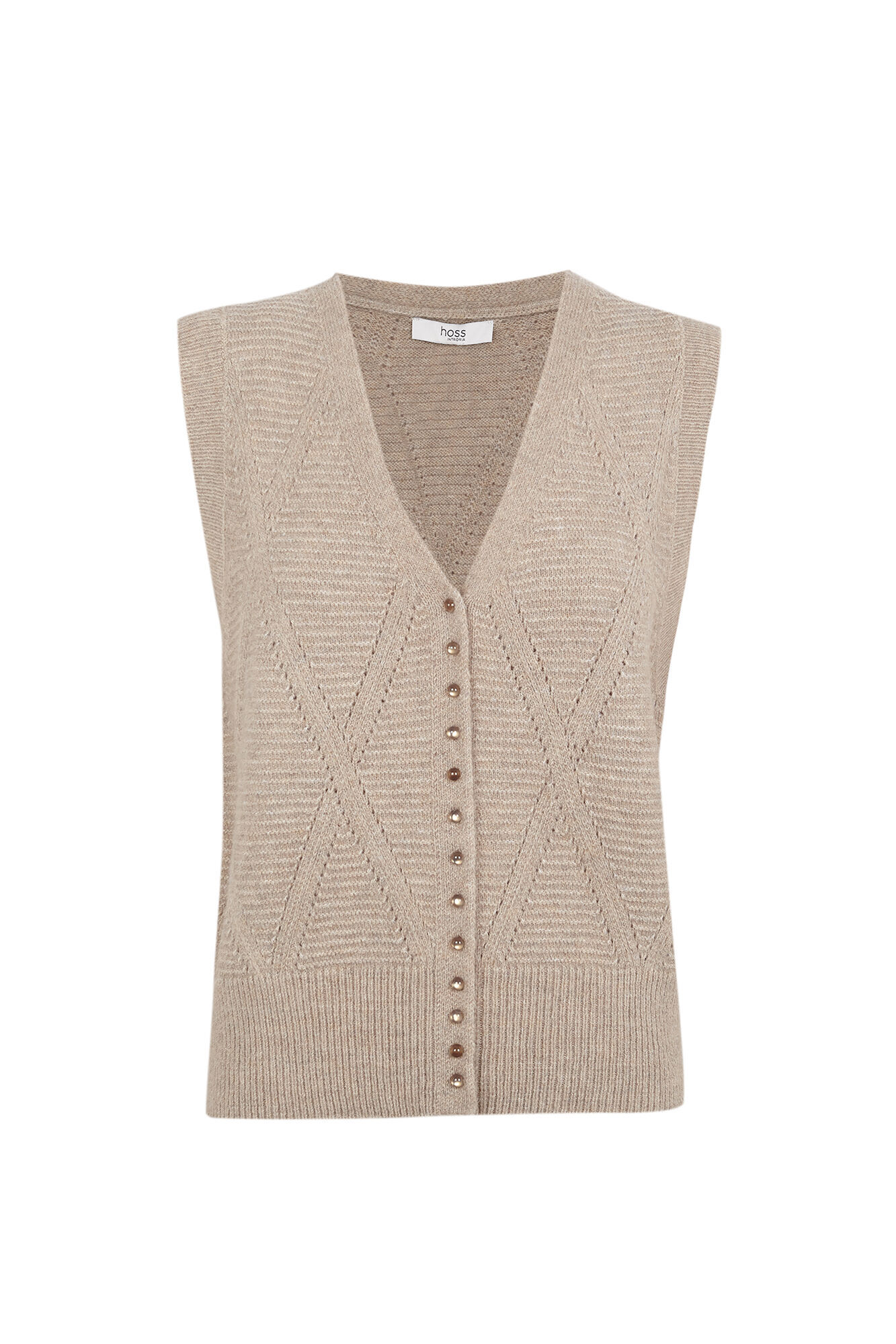 Hoss Intropia Izal.Knit gilet Khaki
