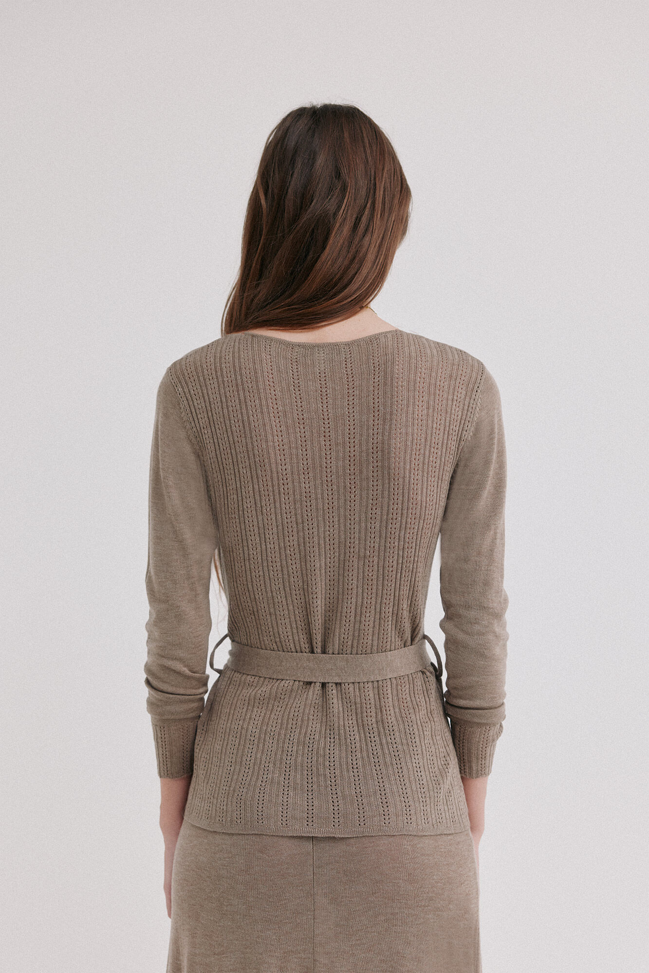Hoss Intropia Isabetta. Knit cardigan Beige