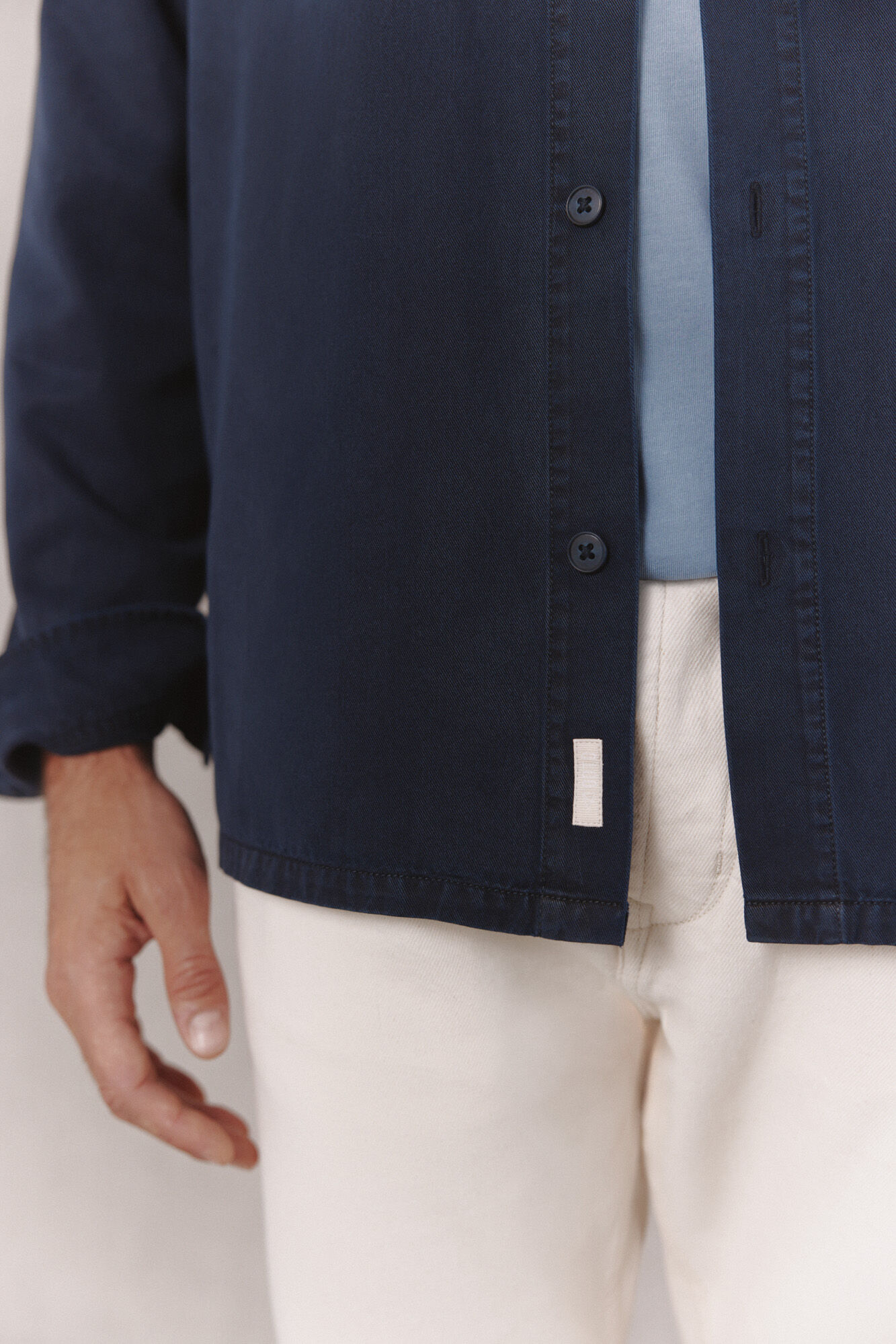 OOTO Tencel cotton overshirt Navy