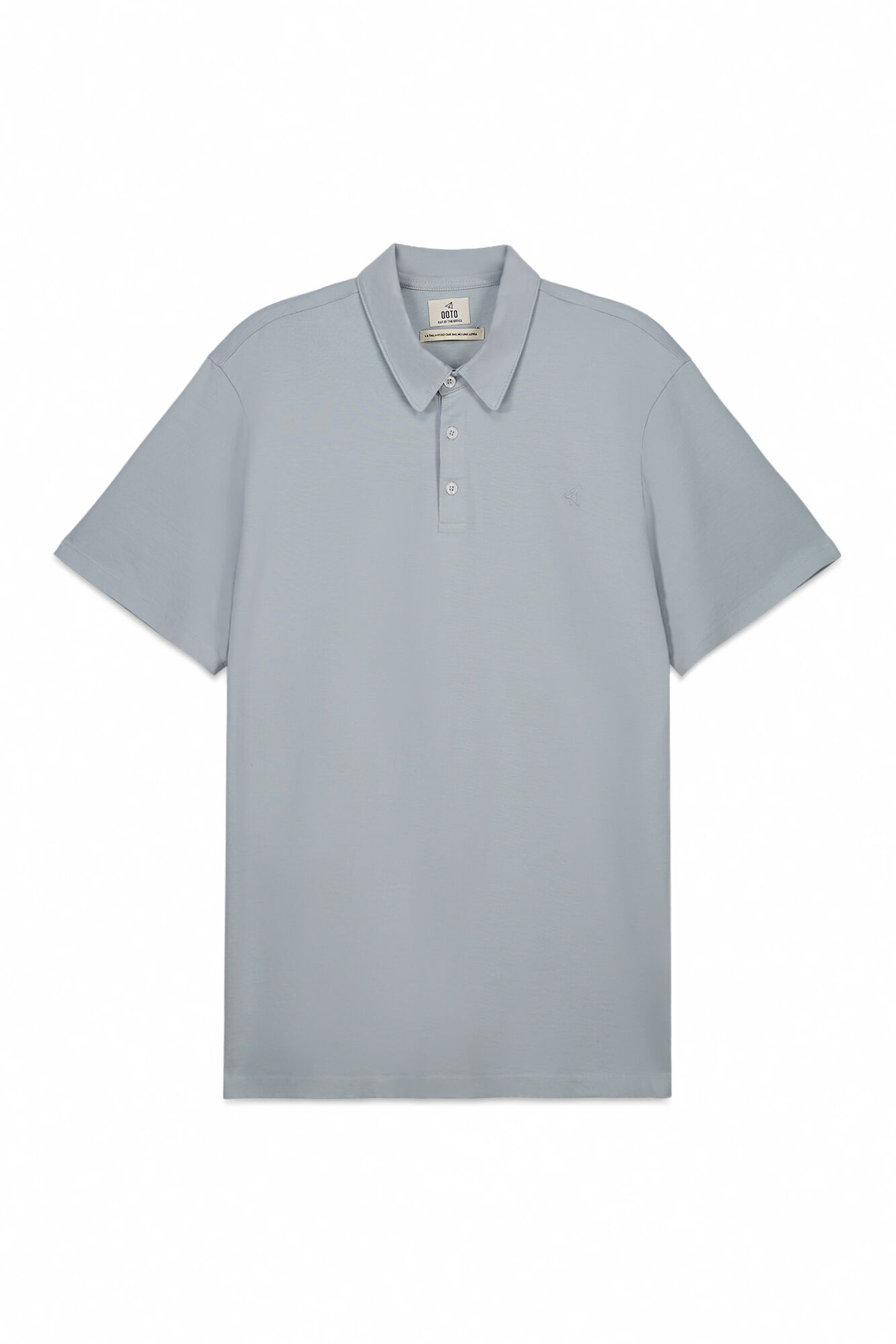 OOTO Polo em single jersey Azul