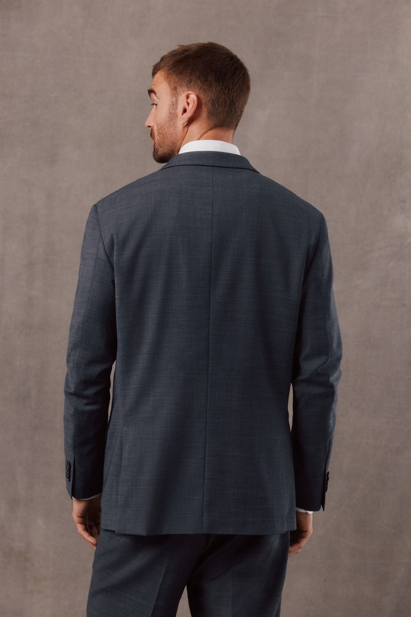 OOTO Blazer de fato em sarja cinzento Cinzento