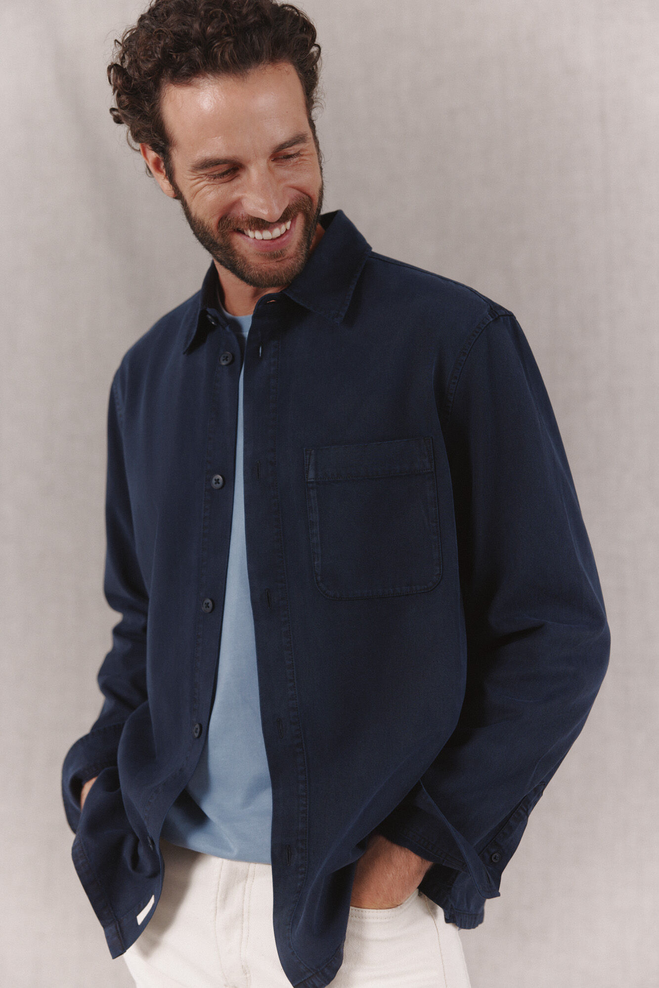 OOTO Sobre camisa tencel algod&oacute;n