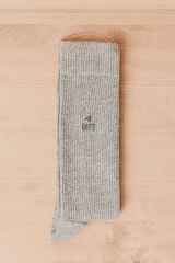 OOTO Plain ribbed sock Dark grey