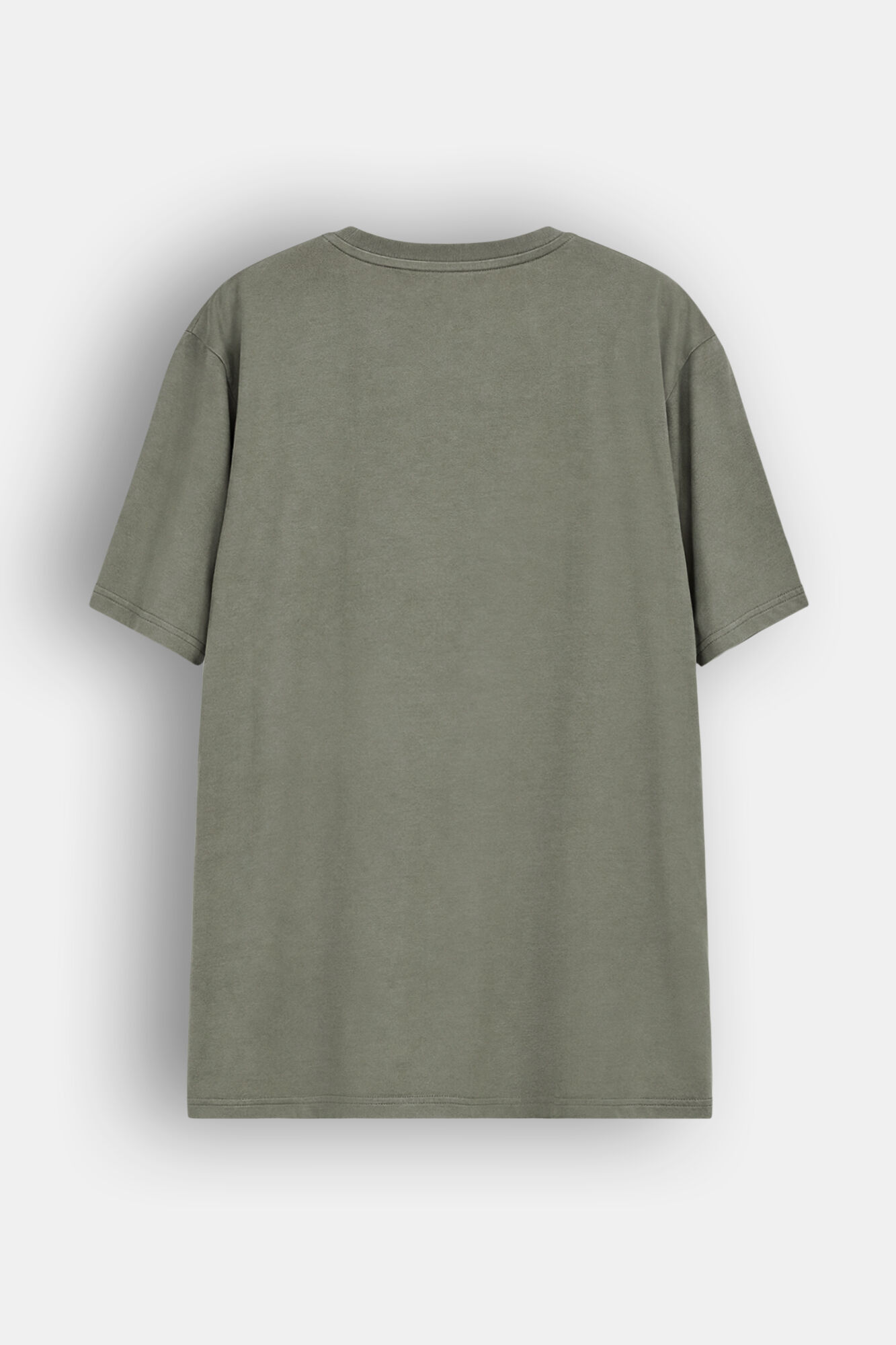 OOTO T-shirt b&aacute;sica lavagem desbotada com estampado