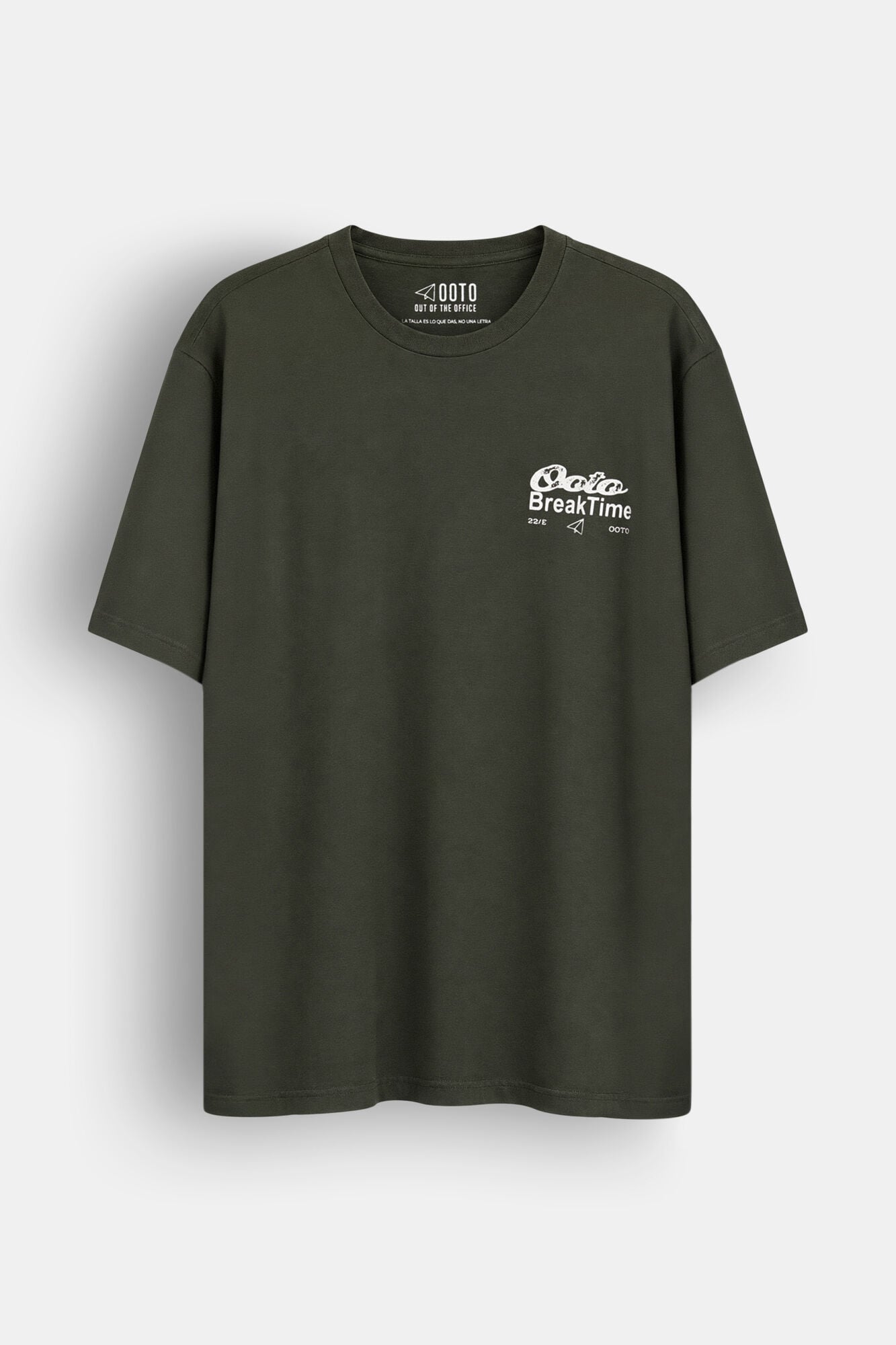 OOTO T-shirt gr&aacute;fica lavada Verde