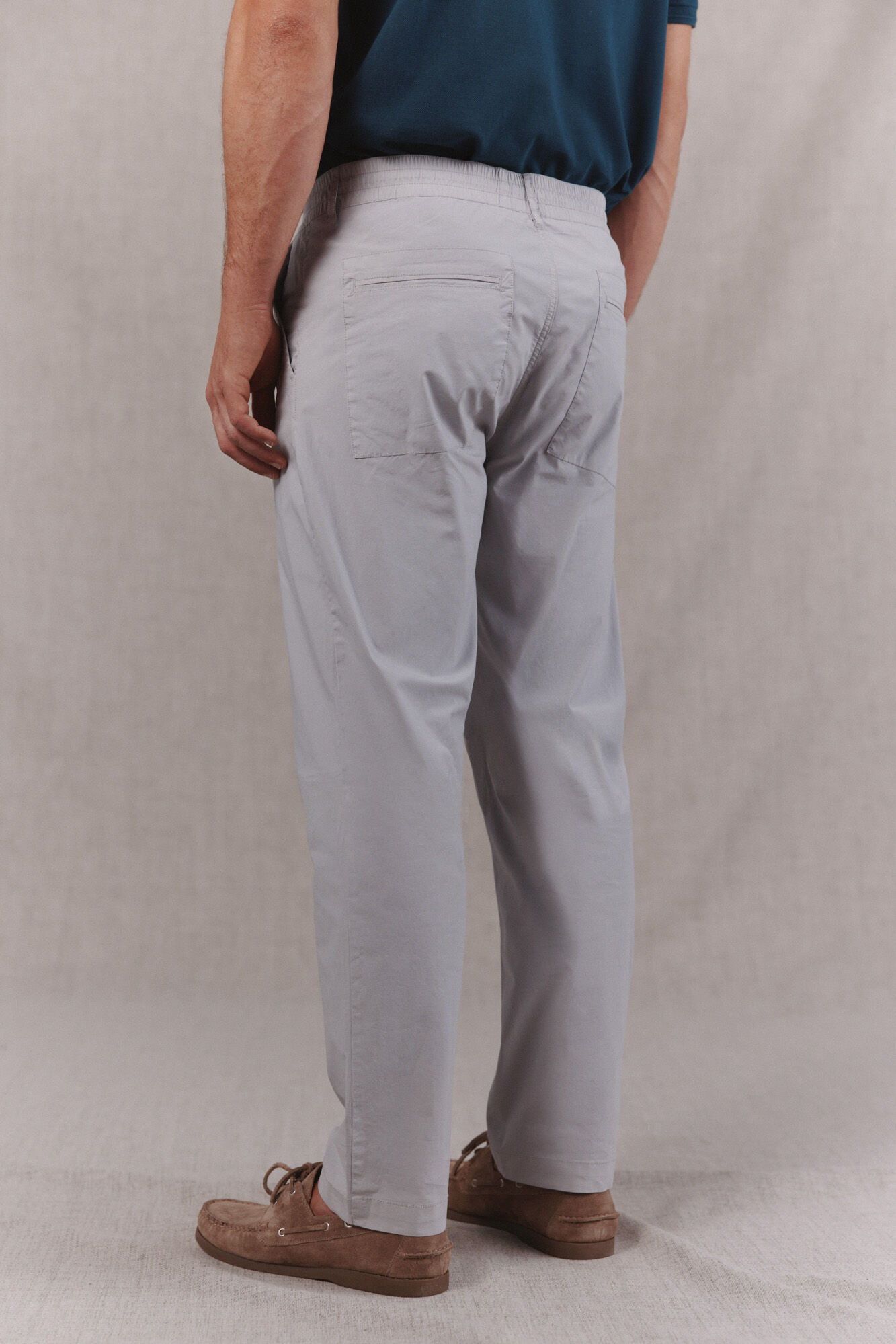OOTO Light poplin regular chinos Grey