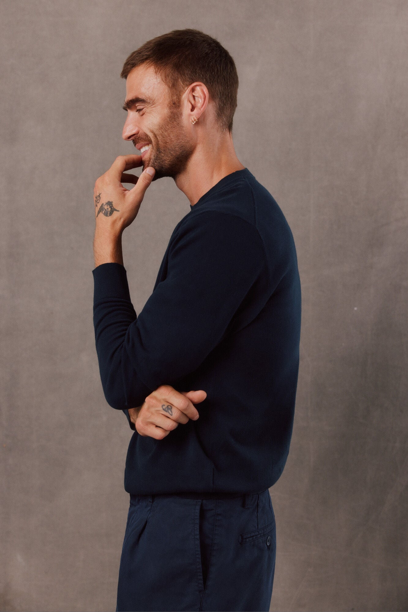 OOTO Mercerised cotton crew neck jumper