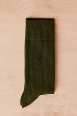 OOTO Plain ribbed sock Kaki