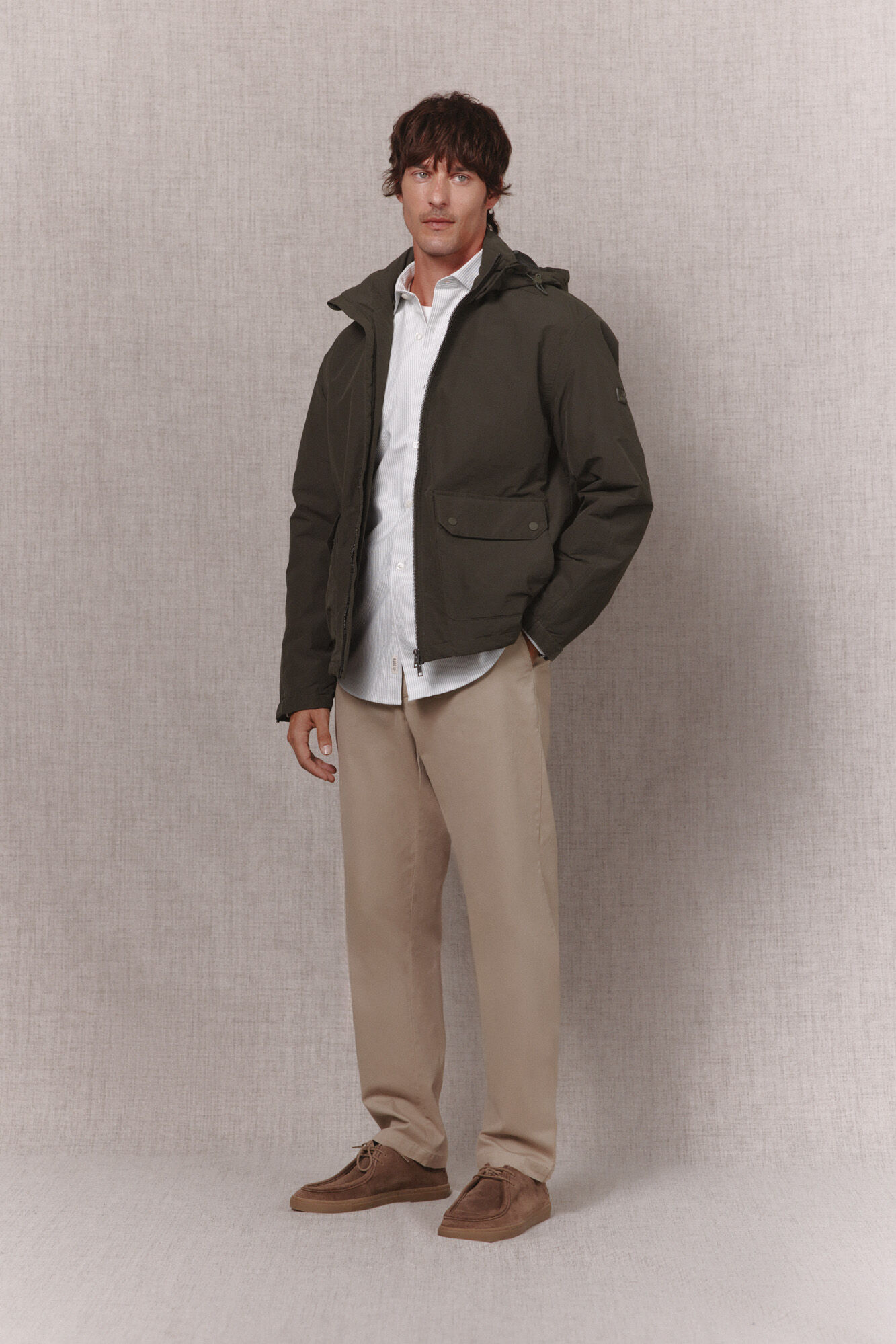 OOTO Chaqueta t&eacute;cnica bolsillos Kaki