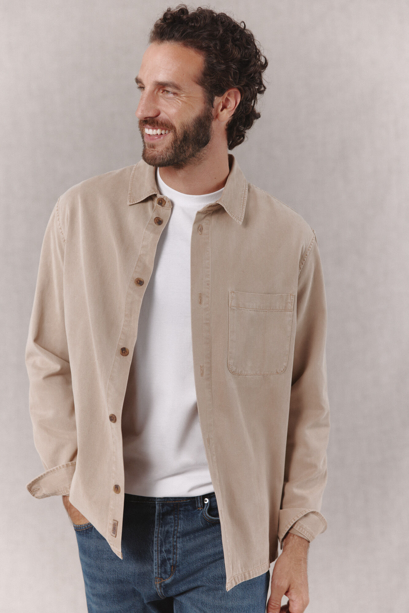 OOTO Sobre camisa tencel algod&oacute;n