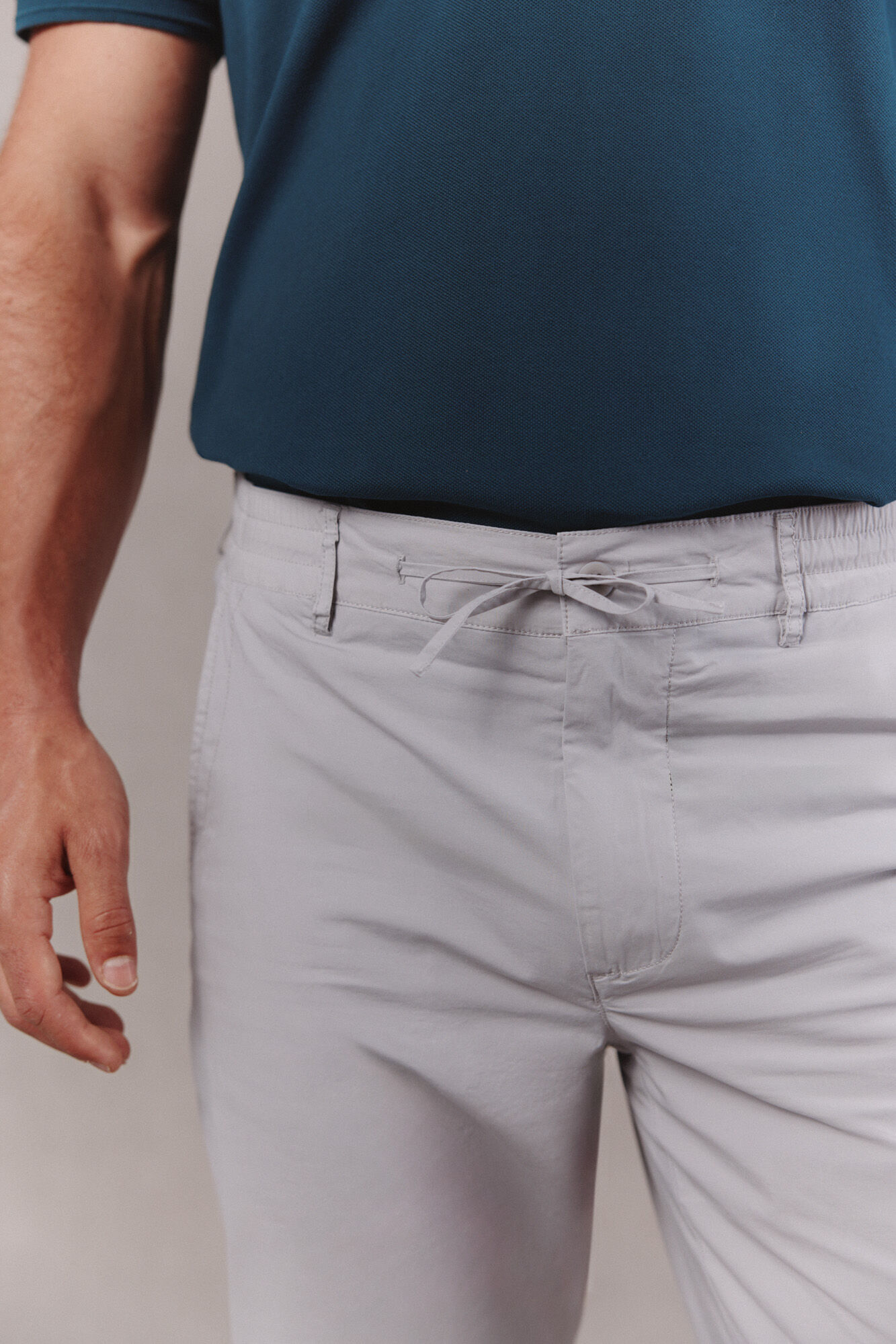 OOTO Light poplin regular chinos Grey