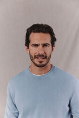 OOTO Camisola b&aacute;sica gola caixa Azul