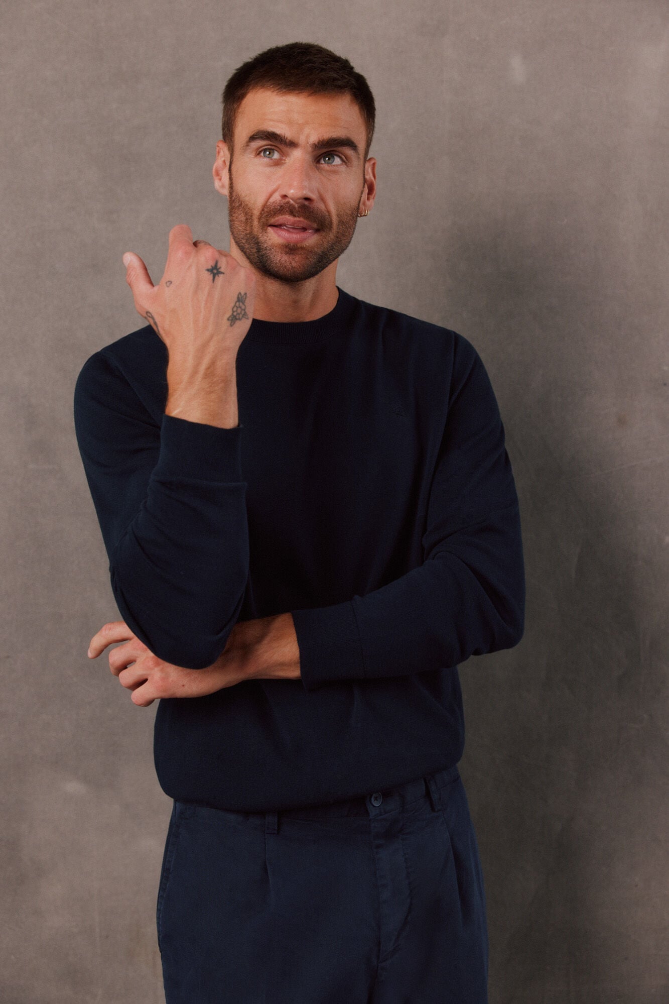 OOTO Mercerised cotton crew neck jumper