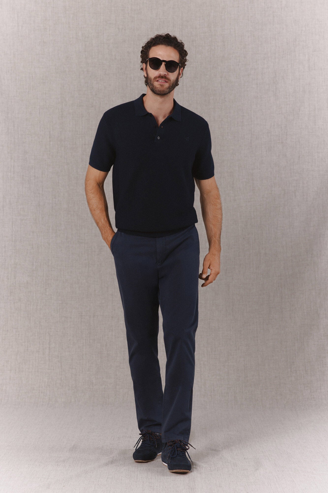 OOTO Cal&ccedil;as chino slim b&aacute;sicas Azul
