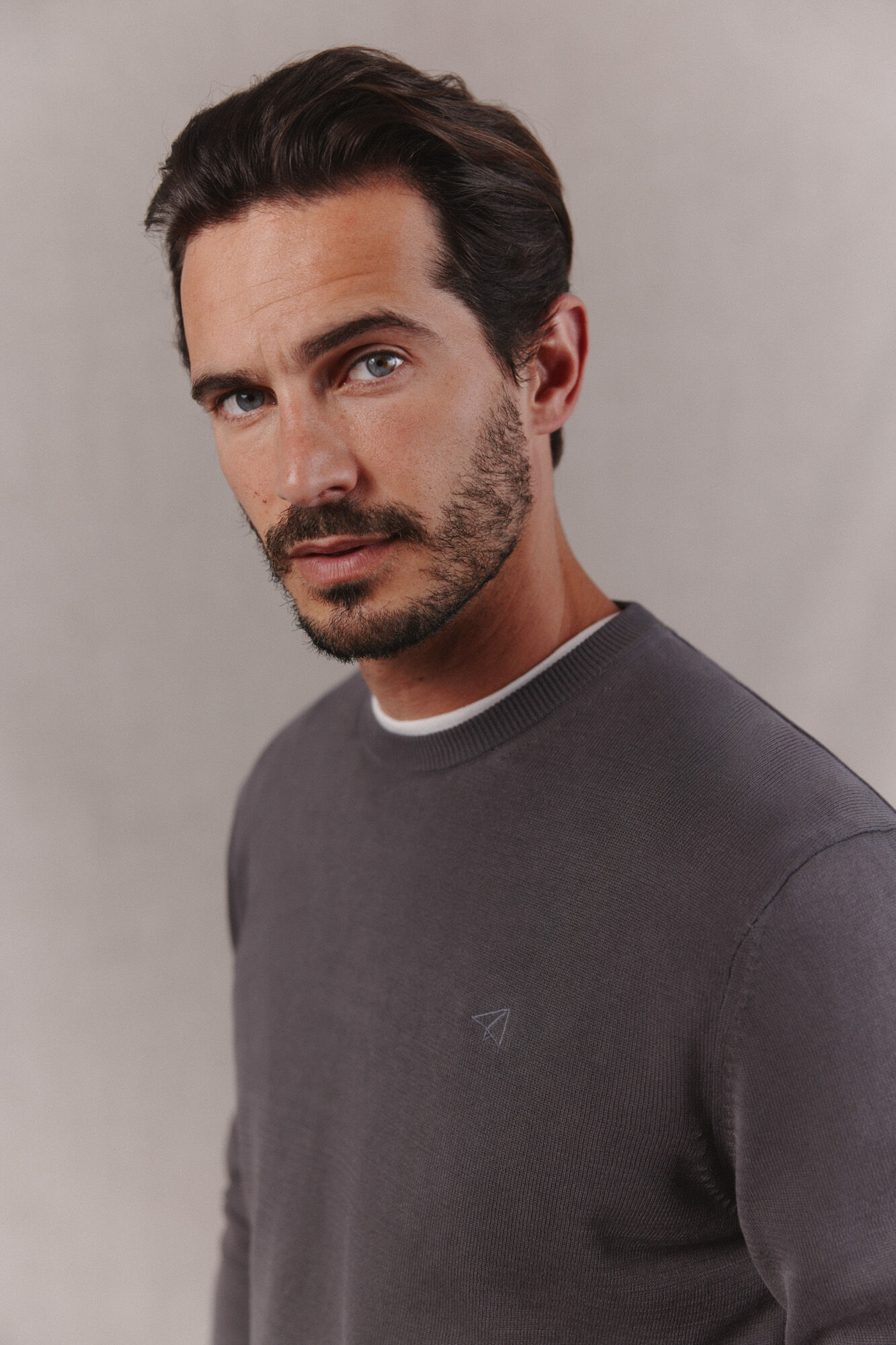 OOTO Basic crew neck jumper Grey