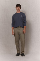 OOTO Chino sarga smart regular Kaki