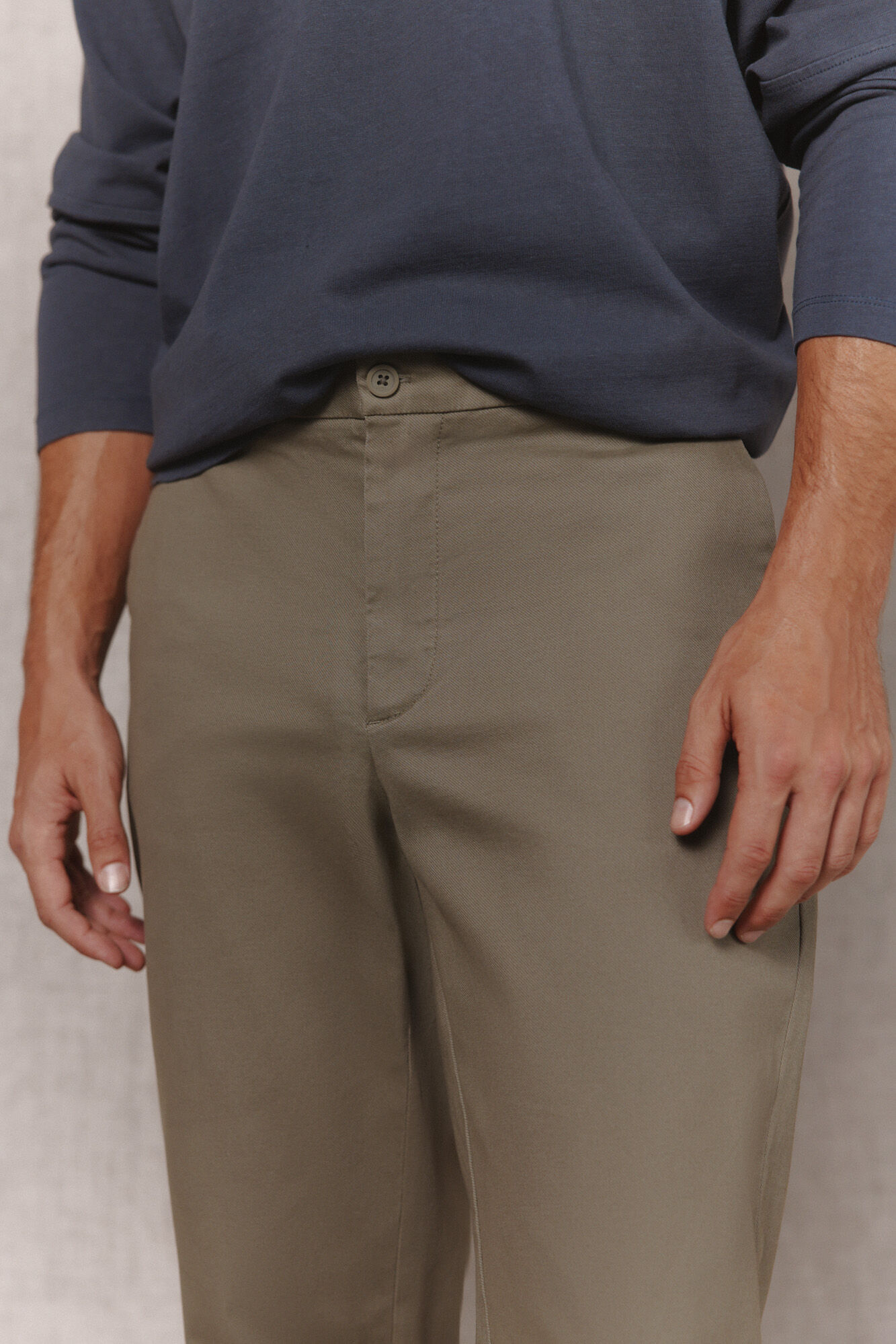 OOTO Chino sarga smart regular Kaki