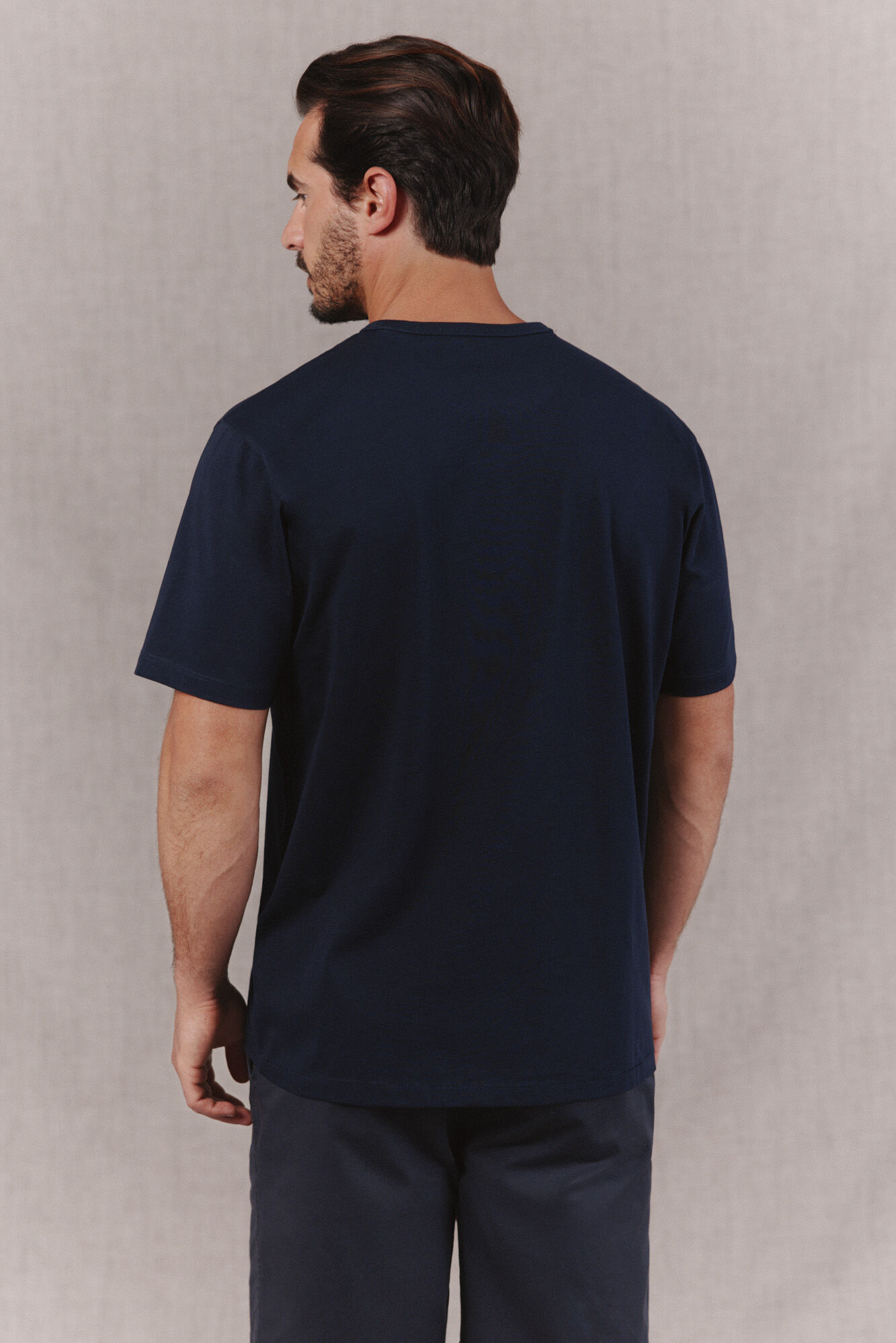OOTO Washed logo T-shirt Navy
