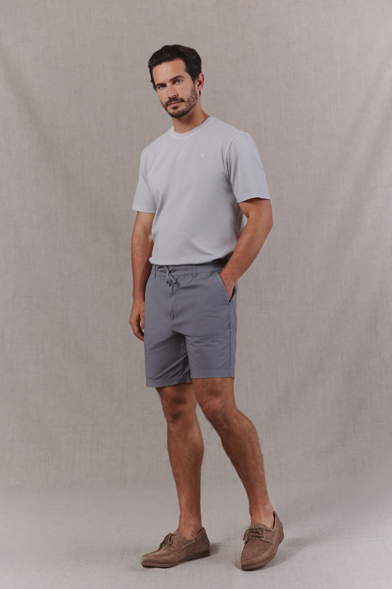OOTO Lightweight poplin regular Bermuda shorts